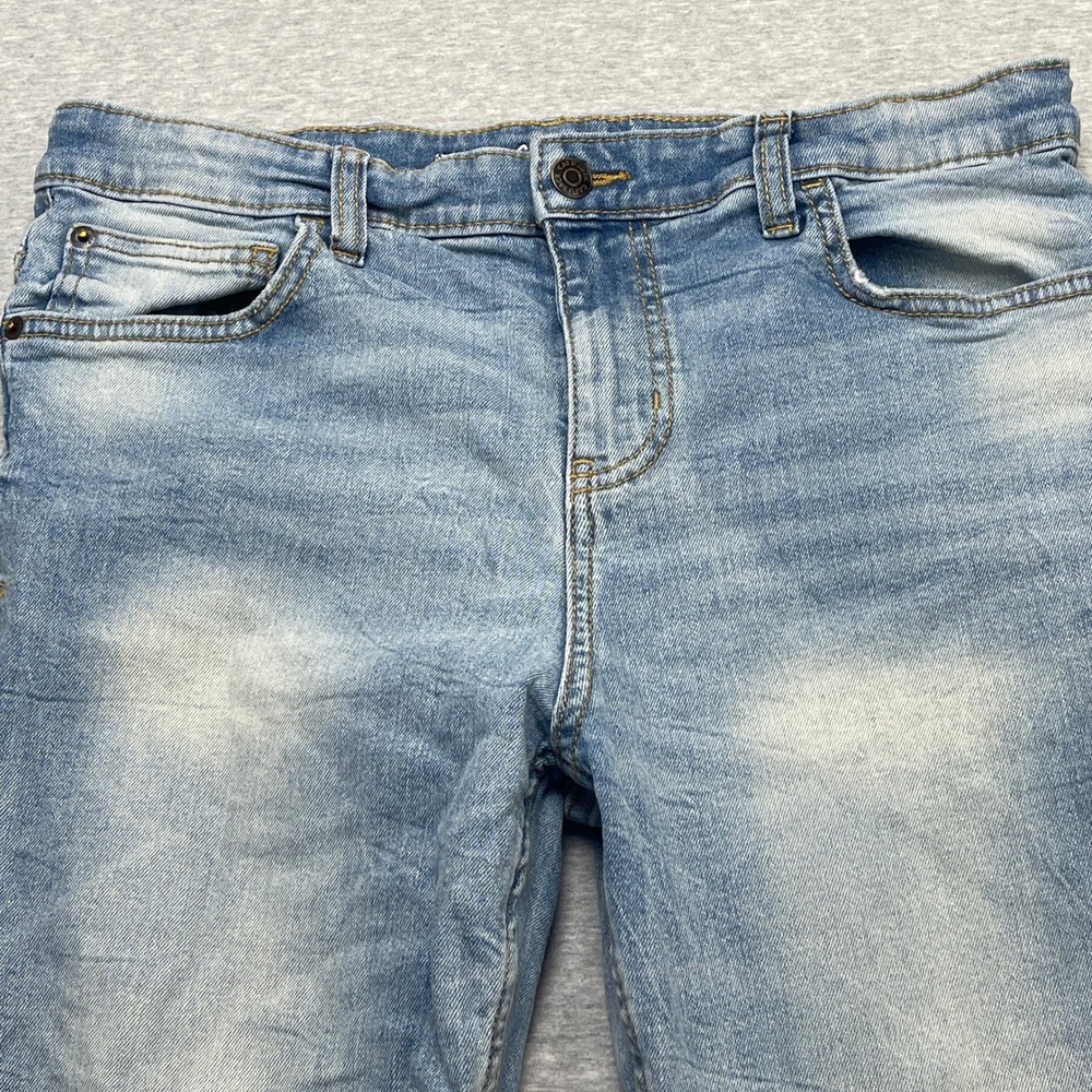 Cat & Jack Jeans Kids 14 Husky Straight Light Blue Stretch EUC - Picture 4 of 9